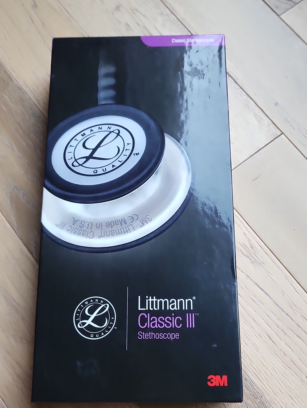 3M Littmann Classic III Stethoscope Black & Silver Like New